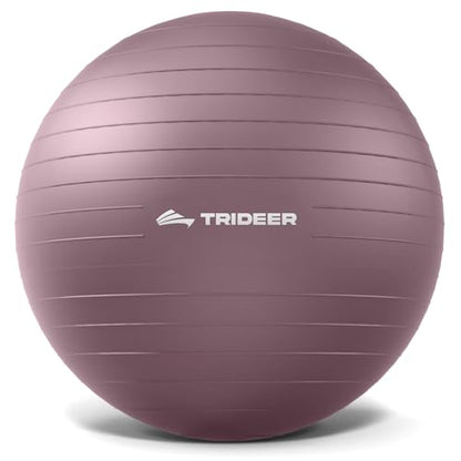 Trideer Exercise Ball, Stability Yoga Ball for Physical Therapy, Active Sitting, Pregnancy & Birth Labor Prep, Core Strength, Balance Training, Posture Improvement and Daily Stretching, 55/65/75cm