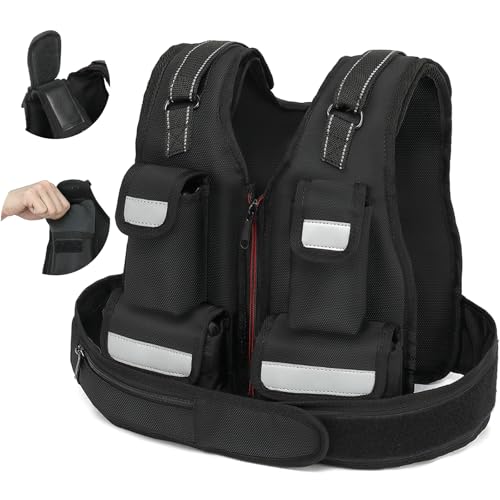 KRYLIX Adjustable Weighted Vest 0-18lbs Wide Range Adjustment Adjustable Shoulder Straps 12 Removable Iron Sand Bags Storage Pocket Reflective Strips for Running Walking Workout Training Washable for Women Woman