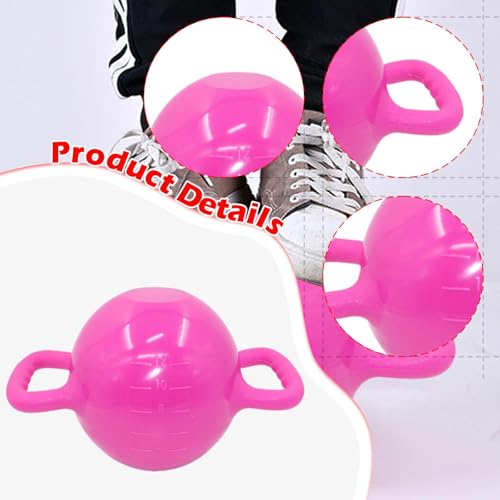 Water Filled Kettlebell Adjustable Weight with Double Handle for Home Fitness, Yoga, and Strength Training - color: Pink