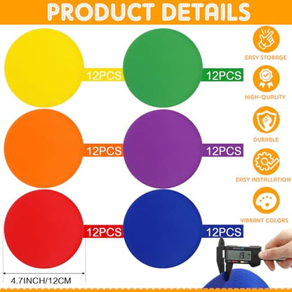 TPE Floor Spot Markers Dots for Gym Flat Non Slip Spot Marker Dance Dot for Gym Sports Soccer Basketball Agility Training Field Marking Equipment