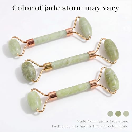 BAIMEI IcyMe Jade Roller & Gua Sha Set Face Roller and Gua Sha Facial Tools for Skin Care Routine and Puffiness, Self Care Gift for Men Women - Light Green - color: Light Green
