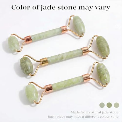 BAIMEI IcyMe Jade Roller & Gua Sha Set Face Roller and Gua Sha Facial Tools for Skin Care Routine and Puffiness, Self Care Gift for Men Women - Light Green - color: Light Green