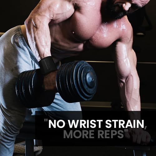 18" OG-Grade Wrist Wraps for Weightlifting – Heavy Duty Wrist Support with Thumb Loop & Lockdown Strap – Wrist Straps for Powerlifting, Bench Press & Gym Training - color: Stealth Black