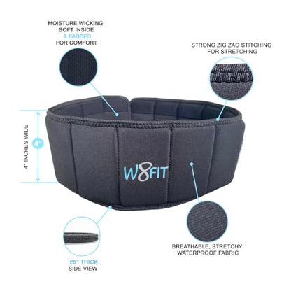 W8FIT Adjustable Weighted Belt for Women & Men, Up to 20 LBS – Rucking Belt for Walking, Hiking & Strength Training - size: 6 LB X-Small (24" - 30")