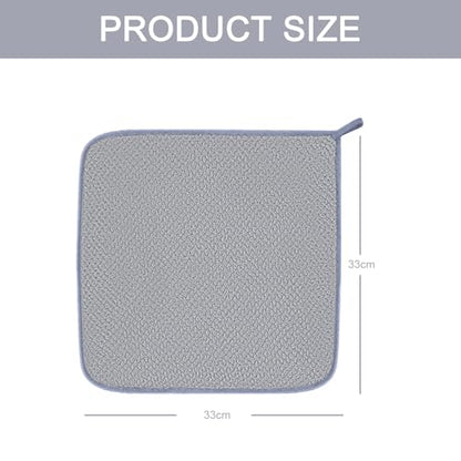 Washcloth Set for Bathroom - Quick Drying - Ultra Soft Microfiber Absorbent Towel for Bath Fitness, Gym, Shower, Hotel, and Spa - 13x13 Inch | Set of 6, Grey