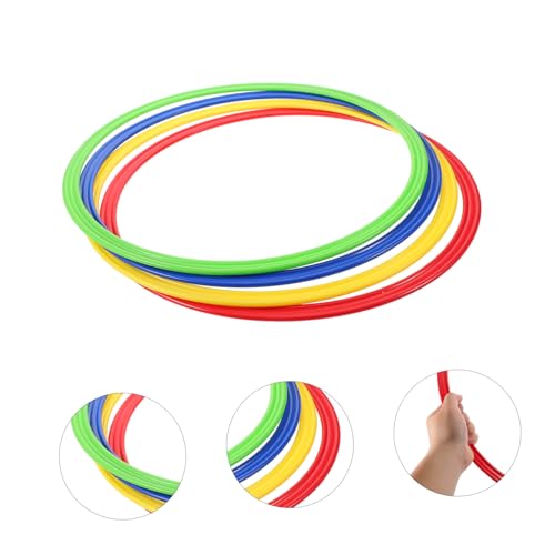 4pcs Soccer Training Equipment Plastic Agility Squares Jumping Rings for Enhanced Coordination and Agility Improvement