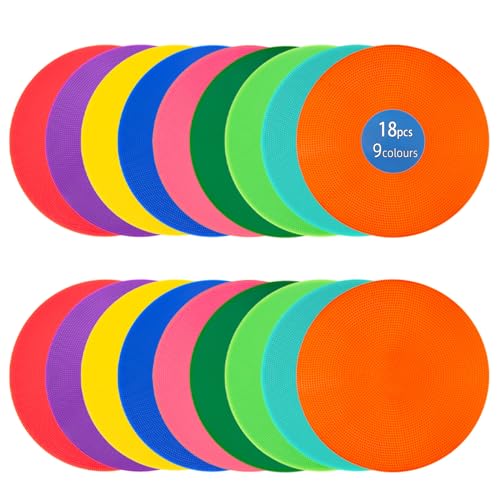 Rubber Spots Spot Markers 4 Inch & 9 Inch Multicolor Floor Dots - style: 9inch 18pcs