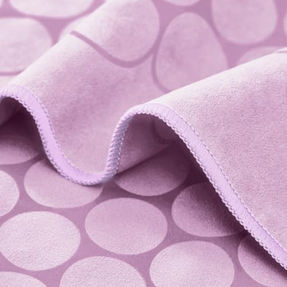 agoy Gecko Touch - Next-Gen Microfiber Yoga Towel - Double-Sided Silicone Non-Slip Grip – Ideal for Hot Yoga - Ultra Absorbent, Easy to Wash, Travel-Friendly - 30% Recycled Material - Free Wet Bag - color: Purple Rain