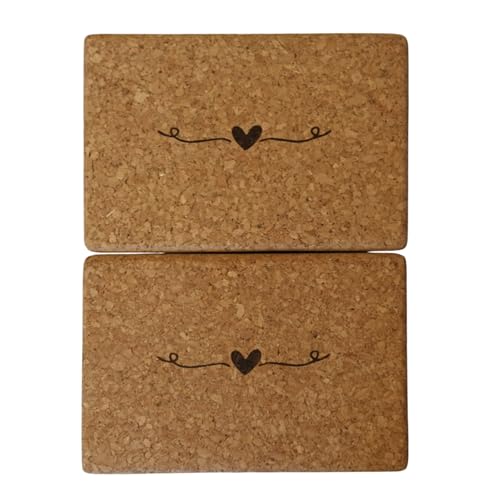 Best Cork Yoga Block (3x6x9) – Eco-Friendly High-Density Natural Cork Yoga Block for Stability, Alignment & Non-Slip Support Set of 2