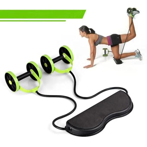 Ab Roller Wheel with Resistance Bands & Knee Pad – Core Abdominal Trainer for Home or Gym Workouts – Sculpt Abs, Slim Waist, Tone Arms, Chest, and Core – Adjustable Fitness Equipment for Men & Women