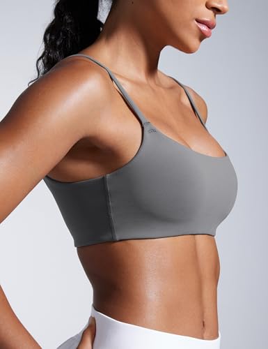 CRZ YOGA Butterbreeze Scoop Neck Sports Bras - color: Lava Smoke Grey, size: X-Large