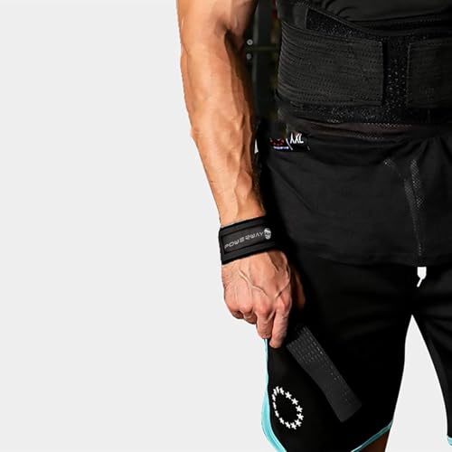 1Pair of Adjustable Gym Wrist Straps with Neoprene Padded Wrist Non-Slip Silicone for Weightlifting, Bodybuilding, Strength Breathable Design Workout Accessories Flexible Wristbands(Black)