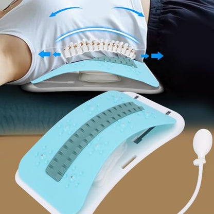 Back Stretcher, Adjustable Arch Lumbar Lower Back Cracking Device Ergonomic Spine Board for Home Gym