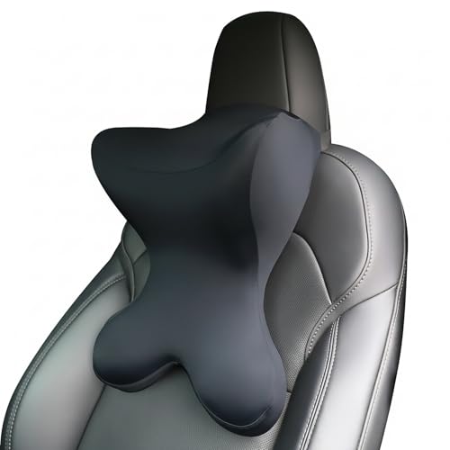 Car Headrest Pillow，Neck Support for Office Chair,100% Memory Foam Car Neck Pillow - Ergonomic Neck Support with Adjustable Double Strap, Breathable Comfort for Car, Gaming & Office Chairs
