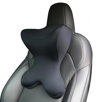 Car Headrest Pillow，Neck Support for Office Chair,100% Memory Foam Car Neck Pillow - Ergonomic Neck Support with Adjustable Double Strap, Breathable Comfort for Car, Gaming & Office Chairs