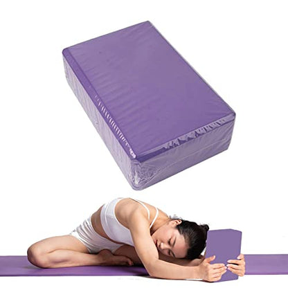 Yoga Block,Eva Foam Blocks Supportive Yoga Brick Soft Non-Slip Exercise Blocks, Yoga Accessories for Stability, Balance, Deepen Stretches