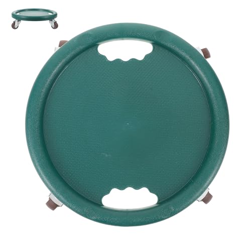 Ab Roller Wheel Abdominal Exercise Sliders with 4-wheel Design, Silent Multi-directional Core Trainer for Home Gym Fitness, Green Workout Gliding Discs for Strength Training