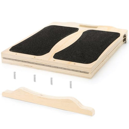 Wooden Slant Board for Calf Stretching, Portable Squat Incline Board for Knees Ankle Leg Heel, Adjustable 5 Angles Calf Stretch Wedge for Exercise, Physical Therapy