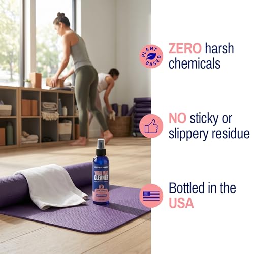 Vapor Fresh Yoga Mat Cleaner Spray, 6oz (Eucalyptus Lavender) - For Yoga Blocks, Mats, Straps and More - Powered By Essential Oils (1-Pack)