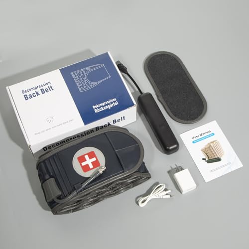 Decompression Belt with Elec. Pump, Inflatable Back Brace, Blue - color: Blue
