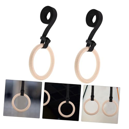 Wooden Gymnastics with Adjustable Straps Exercise for Home Gym Multifunctional Fitness Equipment for Strength Training and Calisthenics