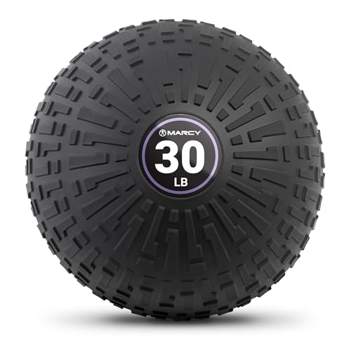 Marcy Slam Ball, 10–50 lbs Dead Weight, Non-Bounce, Sand-Filled Medicine Ball with Durable PVC Shell & Textured Grip for Slams, Tosses, Core & Full Body Training - size: 30 LB