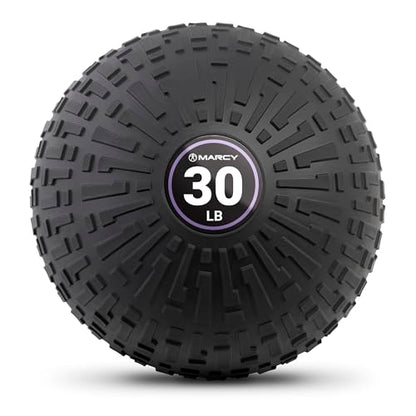 Marcy Slam Ball, 10–50 lbs Dead Weight, Non-Bounce, Sand-Filled Medicine Ball with Durable PVC Shell & Textured Grip for Slams, Tosses, Core & Full Body Training - size: 30 LB