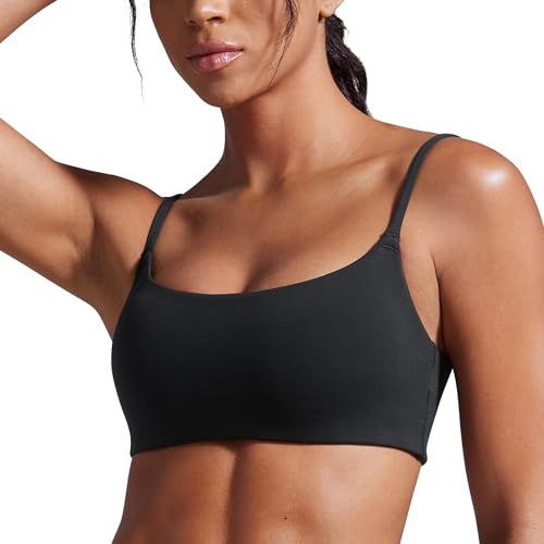CRZ YOGA Butterbreeze Scoop Neck Sports Bras - color: Black, size: Small