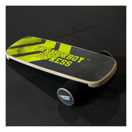 Balance Board with Roller, Wooden Core Trainer for Stability, Coordination, and Strength