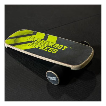 Balance Board with Roller, Wooden Core Trainer for Stability, Coordination, and Strength
