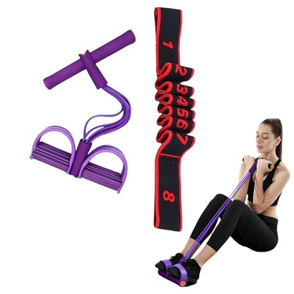 Foot Pedal Puller, Fitness Resistance Band,Multifunction Foot Pull Rope for Full Body Stretching, Numbered Resistance Band, Multifunction Elastic Yoga Stretch Rope, Fashion Puller Exercise