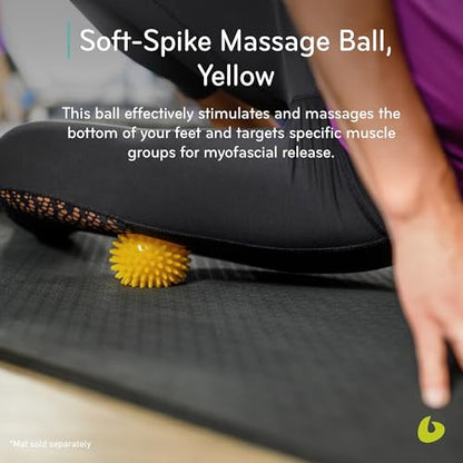 Soft-Spike Massage Ball, Trigger Point Therapy Ball for Muscle Tension Relief, Plantar Fasciitis, Myofascial Release, 8cm, Yellow - color: Yellow, size: 8cm