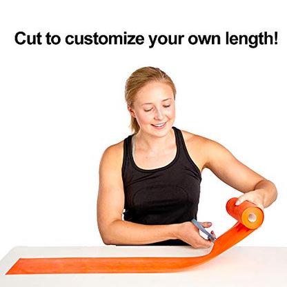 Resistance Band for Working Out | Super Exercise Bands 8,16,24 Yard Bulk Rolls |10 Strengths in Light Medium and Heavy Resistance Bands | Latex Free Workout Bands Including App and e-Book - size: 8 Yards, style: Light +