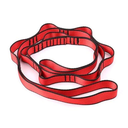 2Pcs Adjustable Anti-Gravity Chrysanthemum Swing Flying Stretch Belt Rope Climbing Daisy Chains Extension Yoga Belt Hanging - color: Red, size: 1.5M