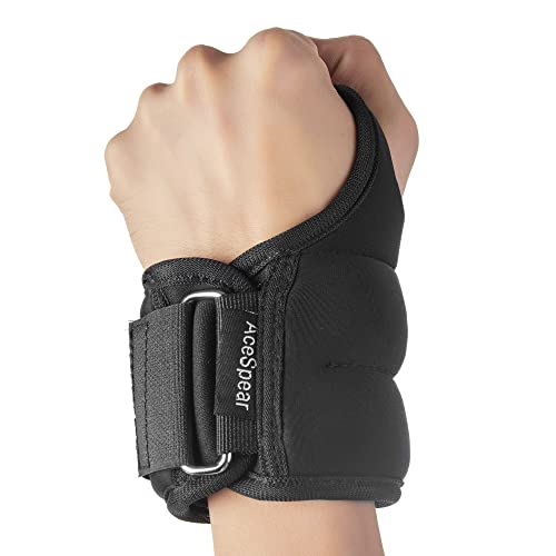 Wrist Weights with Thumb Loops Lock for Men Women 1lb*2 2lbs*2 3lbs*2 Ankle Weights Weighted Gloves for Running Strength Training Walking Exercises - color: Black, size: 1 lb x 2