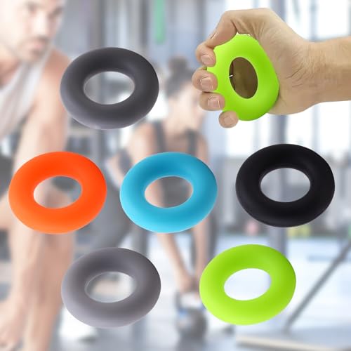 Smooth Grip Ring, Silicone Grip Ring, Adjustable Finger Exerciser, Suitable For Finger Exercise & Hand Strength Training - color: Green
