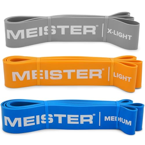 Meister X Band Comfort-Width 41" x 2" Resistance Bands - X-Wide Premium Loop Bands - style: 3 Band Set / Light