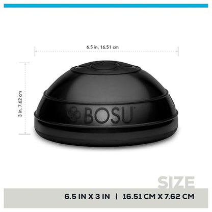 BOSU 6.5 Inch Balance Pods, Stability and Balance Exercise Workout Equipment for Home Gym, Core Training, Physical Therapy and Fitness, 2 Pack, Black