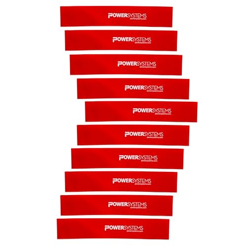 Power Systems Versa Loops Commercial Grade Resistance Bands 10 Pack Color Coded Exercise Loop Bands for Strength Training Physical Therapy Home Gym - style: Medium