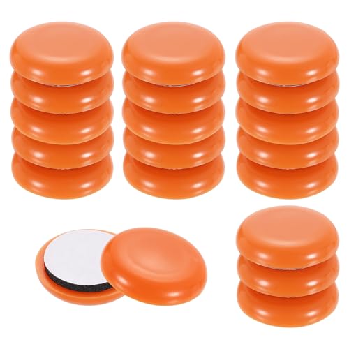 uxcell 20Pcs Furniture Sliders, 1 Inch Round Self-Adhesive Carpet Furniture Moving Pads Gliders Floor Protectors for Carpeted Tile Vinyl Hardwood Floors, Orange - size: 1 Inch