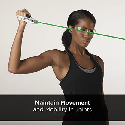 THERABAND Resistance Tubes, Professional Latex Elastic Tubing with Hard Handles For Exercise, Physical Therapy, Lower Pilates, At-Home Workouts, & Rehab, 48 Inch, Green, Heavy, Intermediate - color: Green - Heavy