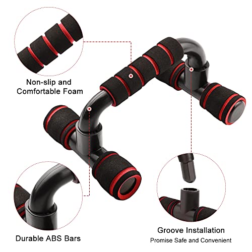 Push Up Board, Enhanced Multi-function Foldable Push Up Bar with Resistance Bands, Portable Strength Training Equipment, Push Up Handles for Perfect Pushups, Professional Push Up Workout Equipment for Home Gym