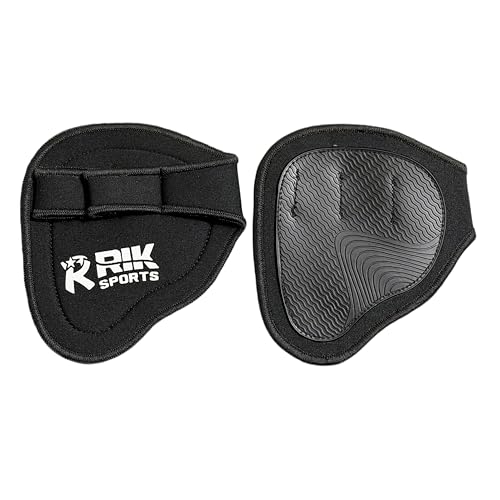Non-Slip Neoprene Gym Grip Pads – Alternative to Workout Gloves for Weightlifting, Pull-Ups, Powerlifting, Calisthenics, and Gymnastics – Fitness Grips for Men and Women - color: Neoprene Black