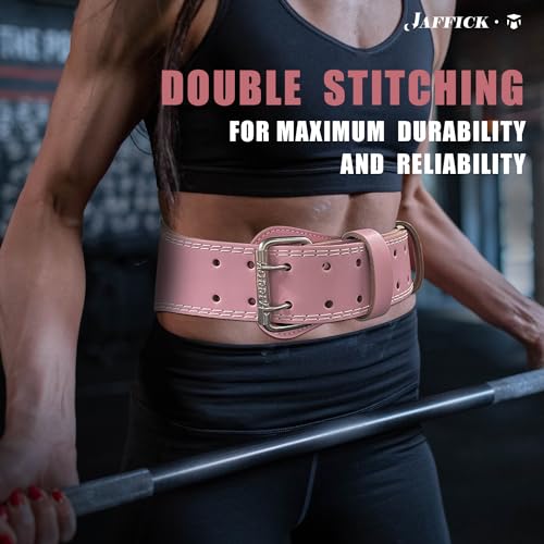 Weight Lifting Belt For Ladies Leather Gym Belts Lower Waist Back Support For Women Men Fitness Squat Deadlift Heavy Duty Cross Training Gym Powerlifting Workout