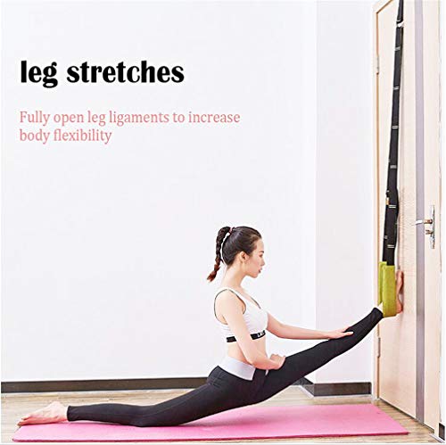 Yoga Fitness Stretching Strap, Door Flexibility Stretching Strap, Improve Leg Waist Back Flexibility Back Bend Assist Trainer, for Rehab Pilates Ballet Dance Cheerleading Splits Gymnastics - color: purple