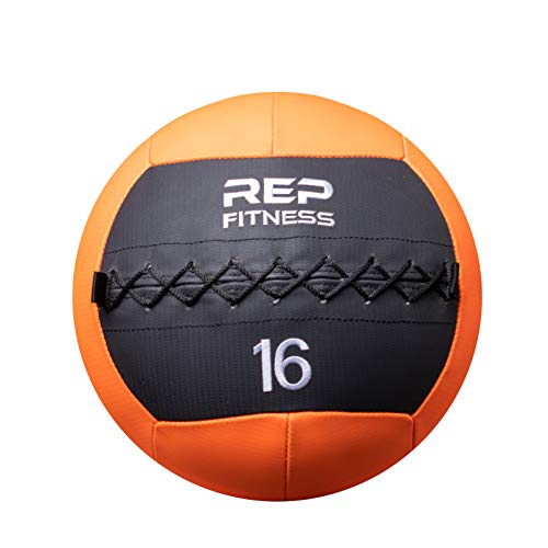 REP Weighted Slam Balls for Home Gym Fitness | 5-30 lb Soft Textured Medicine Ball Sizes | Heavy Sand-Filled Workout Weights for Strength, Core Training, Crossfit, Conditioning & Slam Ball Exercises - style: 16 lbs