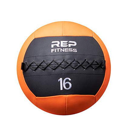 REP Weighted Slam Balls for Home Gym Fitness | 5-30 lb Soft Textured Medicine Ball Sizes | Heavy Sand-Filled Workout Weights for Strength, Core Training, Crossfit, Conditioning & Slam Ball Exercises - style: 16 lbs