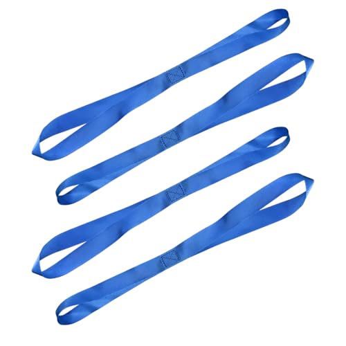 Wevdn 4 PCS Soft Loop Tie Down Straps, 1.1"x 18" Heavy Duty Tie Down Loops, 1500lb Load Capacity, 4500lb Breaking Strength for Securing Bikes, Motorcycles, Scooters, Lawn Equipment (Blue) - color: Blue