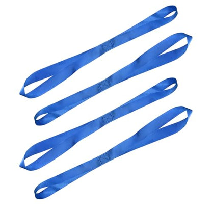 Wevdn 4 PCS Soft Loop Tie Down Straps, 1.1"x 18" Heavy Duty Tie Down Loops, 1500lb Load Capacity, 4500lb Breaking Strength for Securing Bikes, Motorcycles, Scooters, Lawn Equipment (Blue) - color: Blue