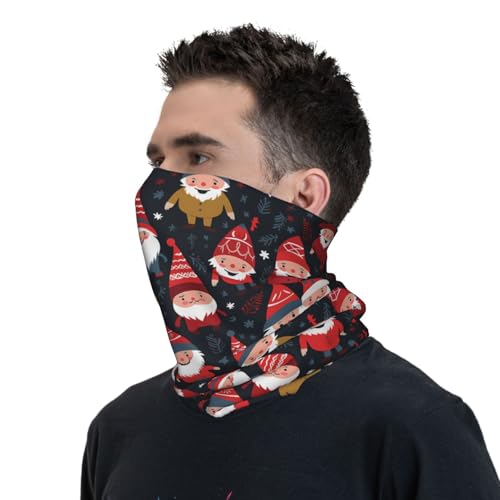 Xmas Funny Gnomes Prints Multifunctional Sport Headband – Seamless Stretch Neck Gaiter for Hiking, Biking, Running & Outdoor Activities – Soft, Quick-Dry, No-Fade Design